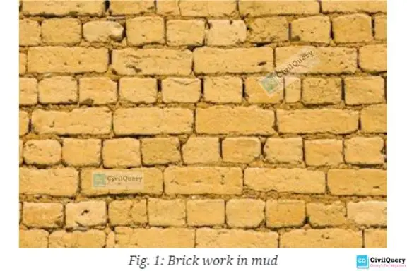 Brick work in mud